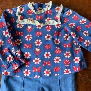 1970s hand made blouse & pant set
